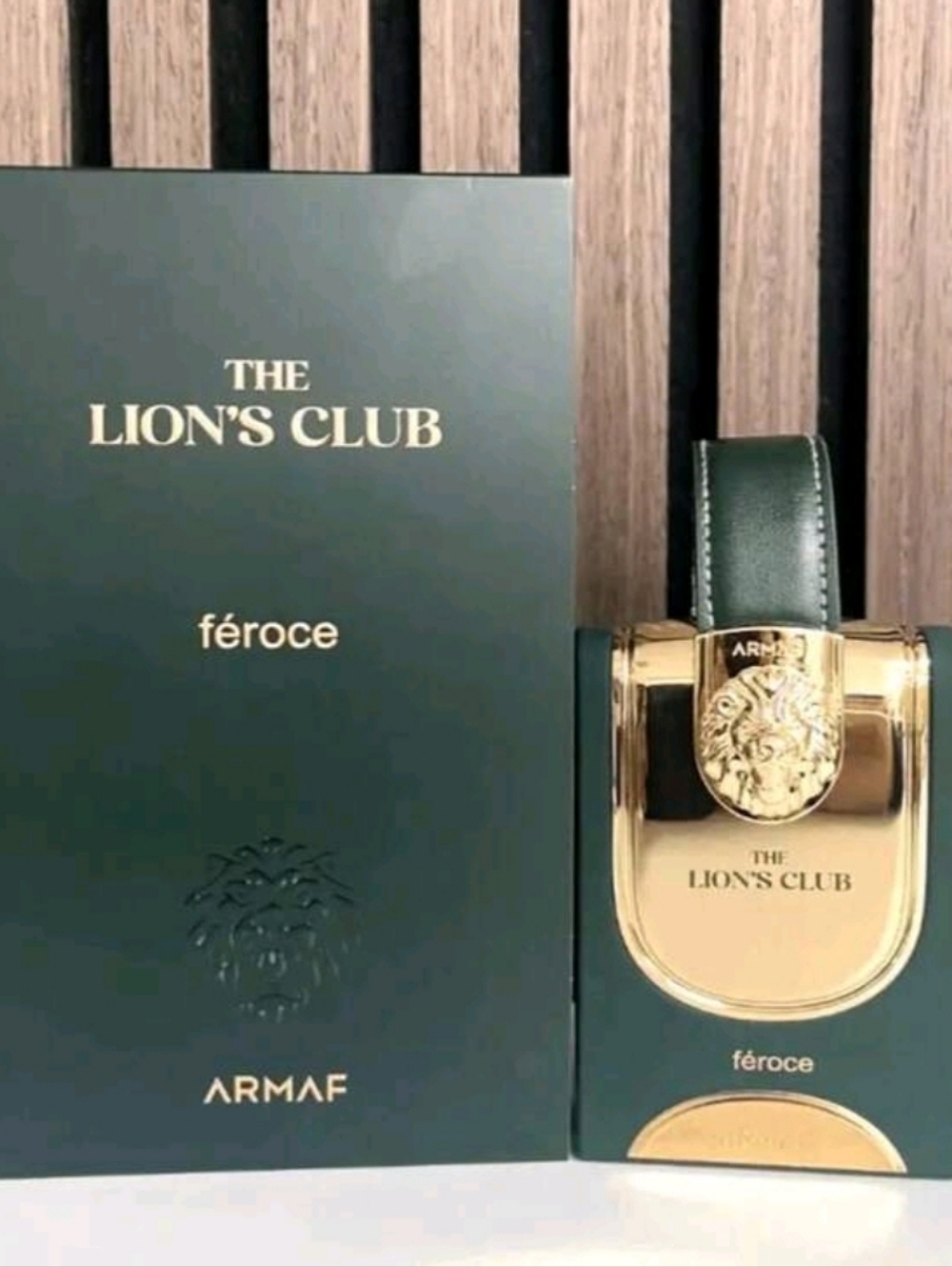 New! The Lion's Club Féroce Men's Fragrance - Dark Green & Gold